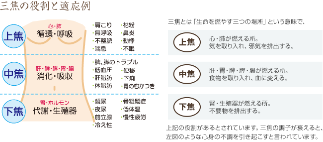 三焦の役割と適応例