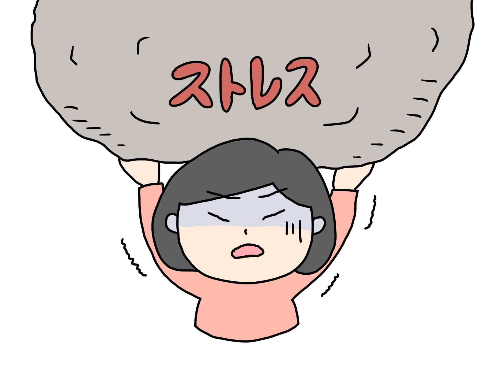 のしかかるストレス