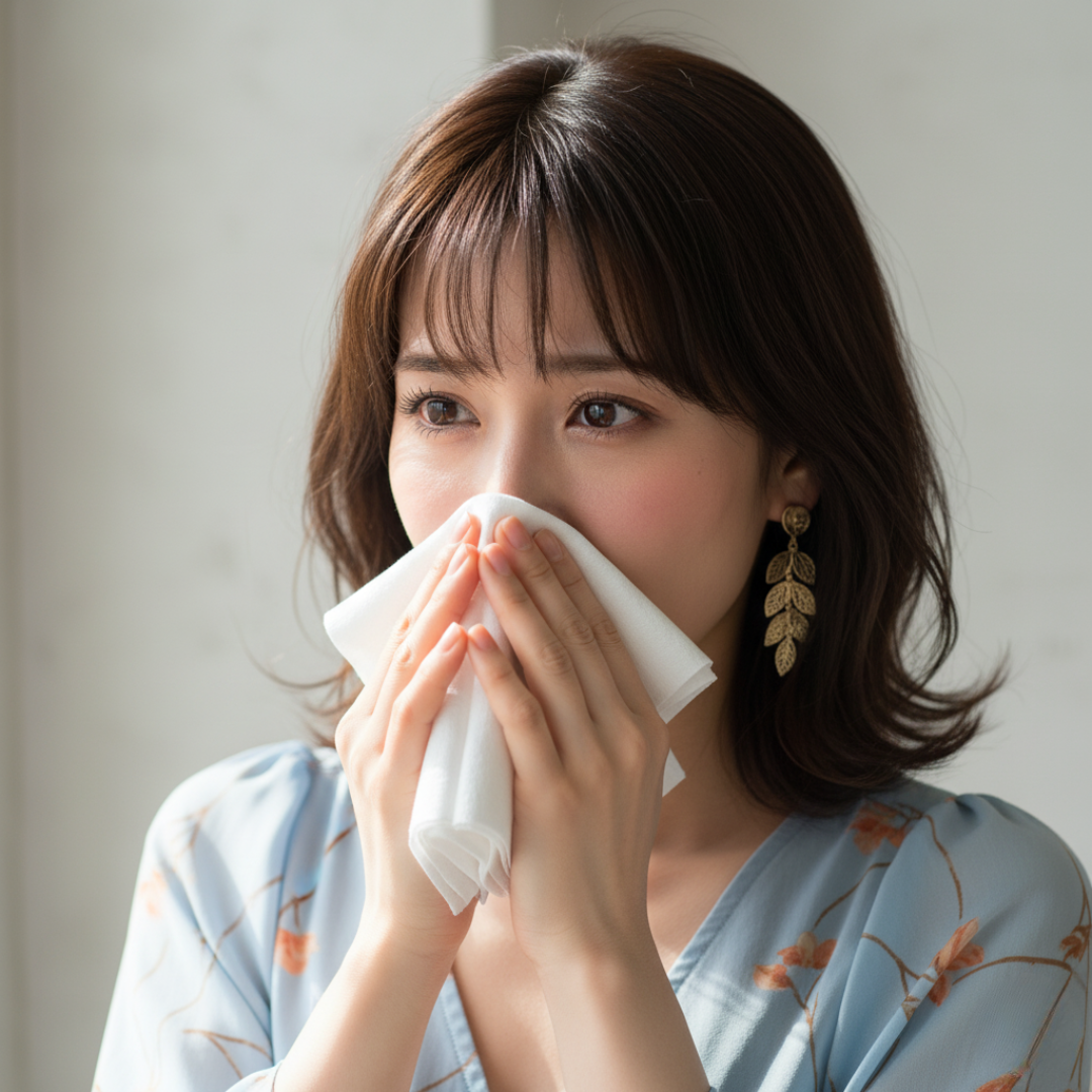 咳が止まらない女性
