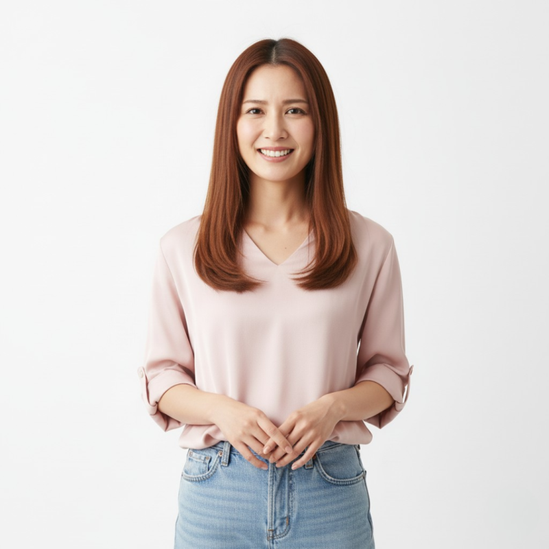 良い感じに改善されて笑顔が戻った女性