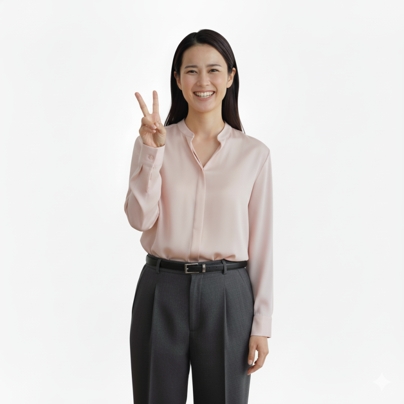 改善されて笑顔が戻った女性。