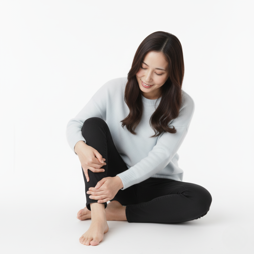 セルフケア、足のマッサージをする女性のイメージ