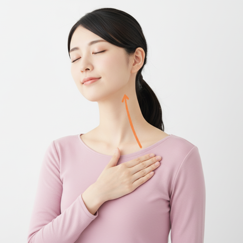 鎖骨下リンパストレッチで笑顔に