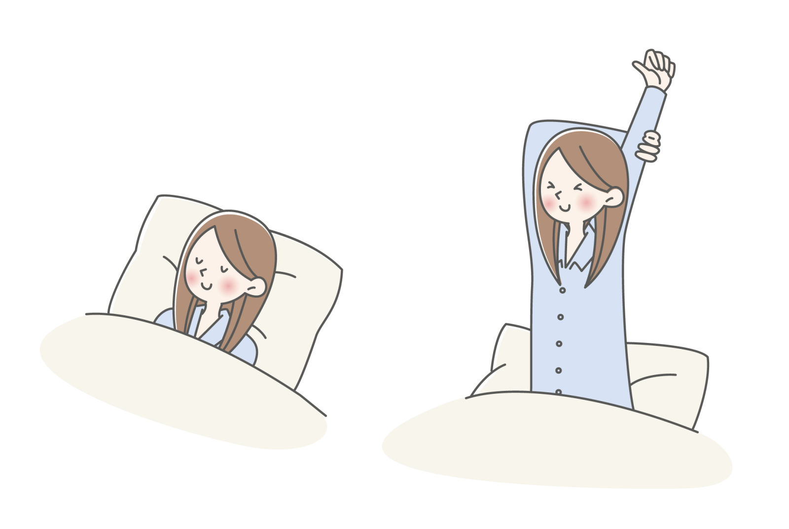 寝起きに伸びを♪