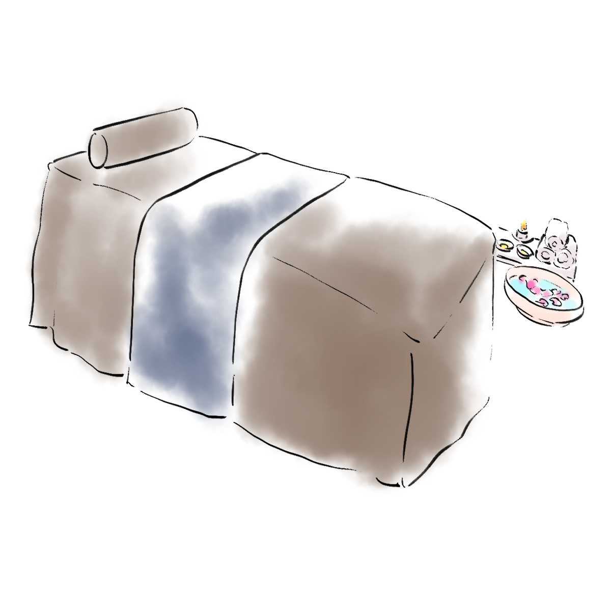 電位治療器つき施術台