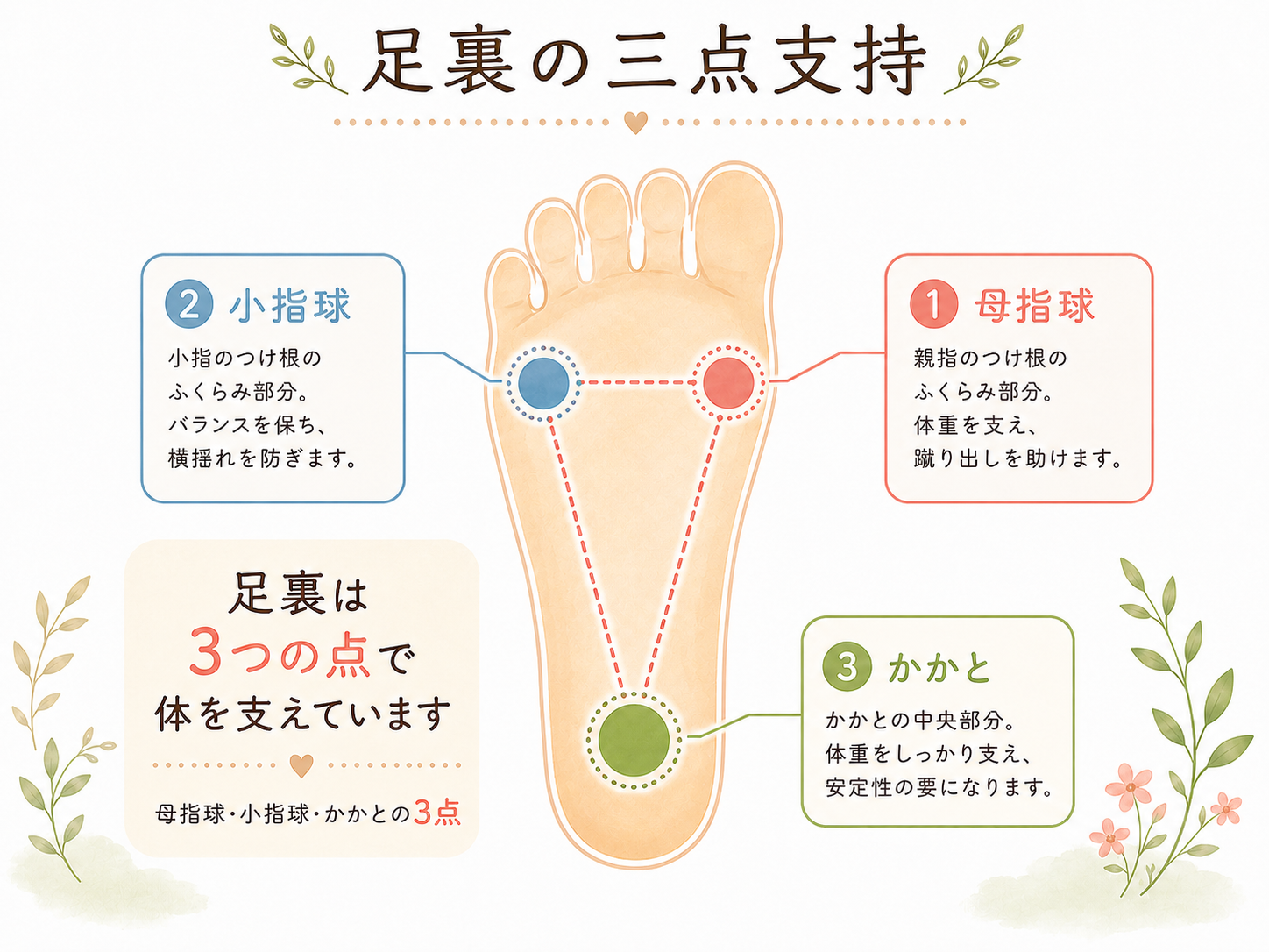 足裏の三点支持