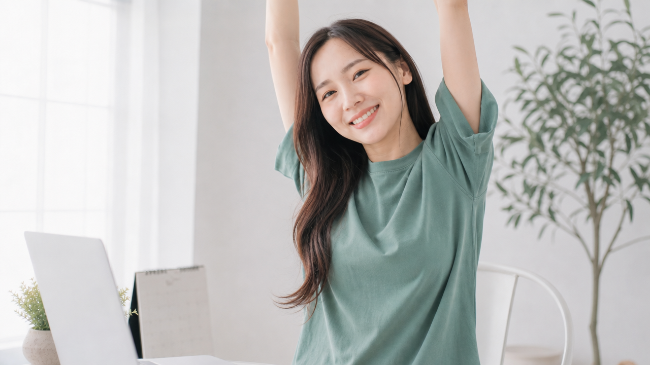 かくれ家の施術で背中のはりが改善された女性