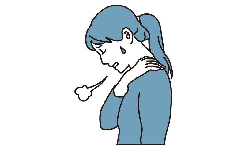 首肩のこわばり、寒暖差のせいかも。
